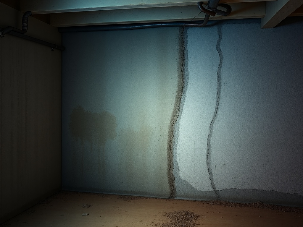 Closed-cell spray foam applied to a basement rim joist and foundation wall